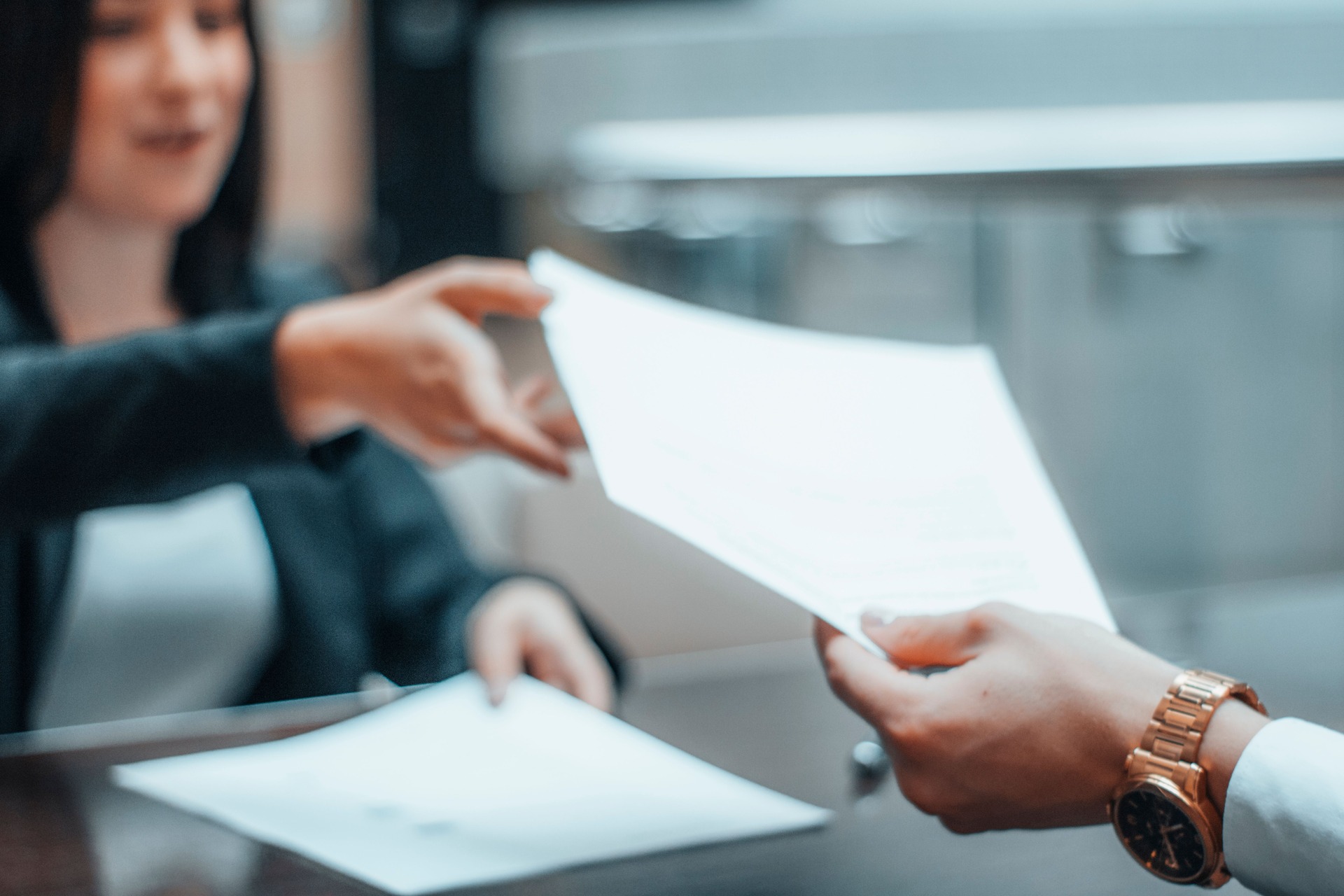 Young woman works with her client