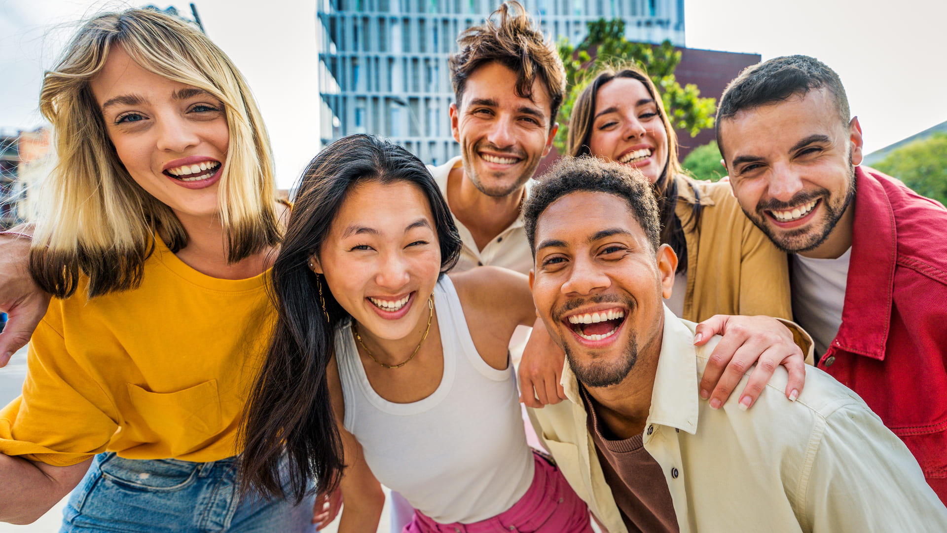 a picture of a multiracial group of people