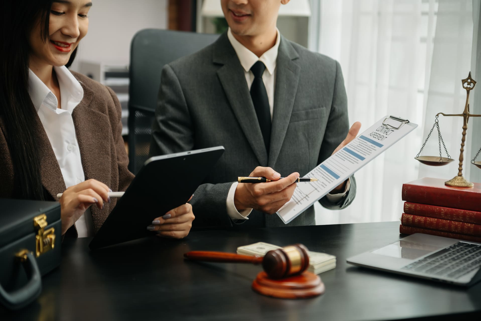 lawyers talking about cases