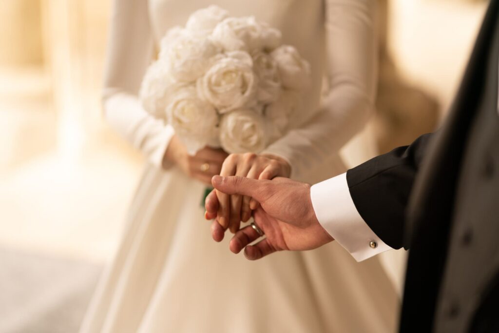 couple holding hands