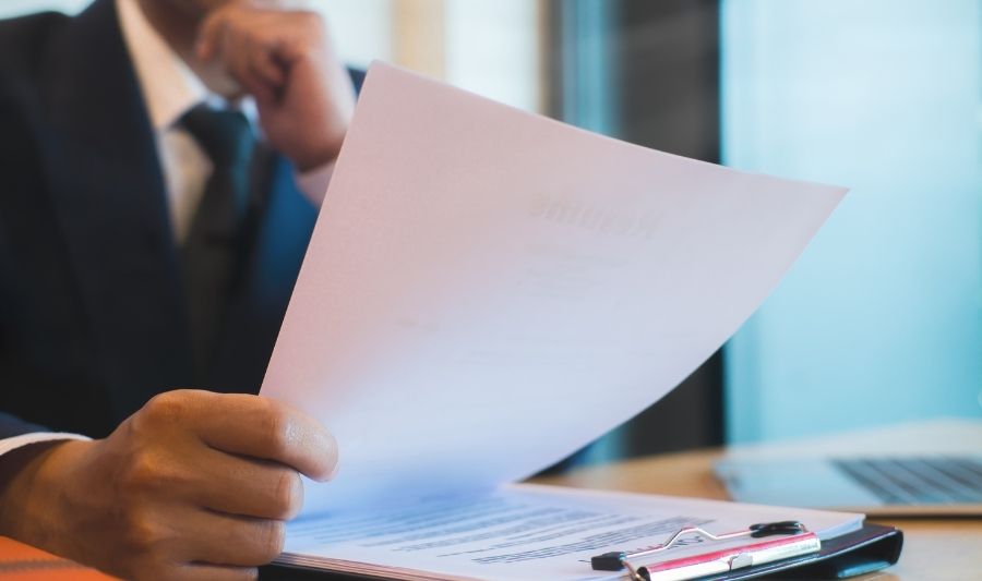 immigration consul officer reviewing removal order